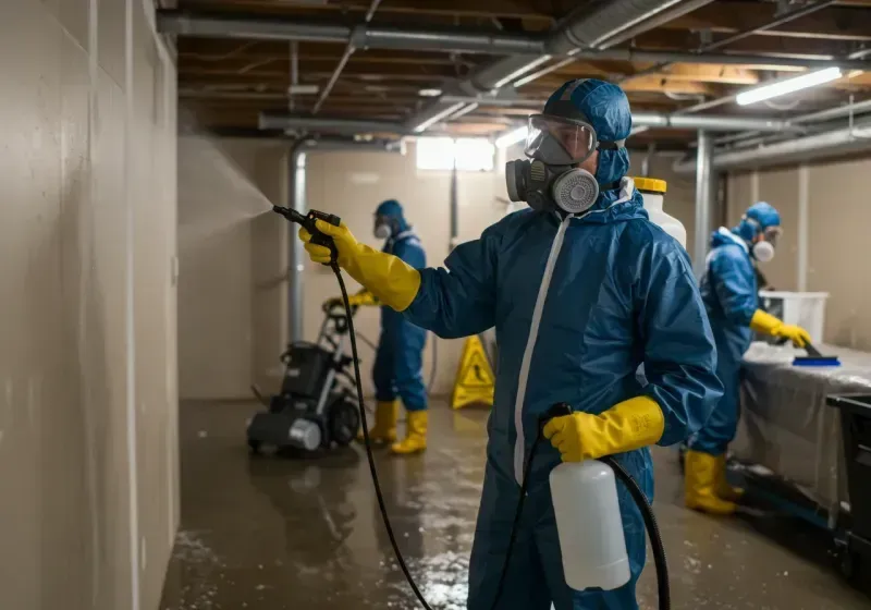 Basement Sanitization and Antimicrobial Treatment process in Teays Valley, WV