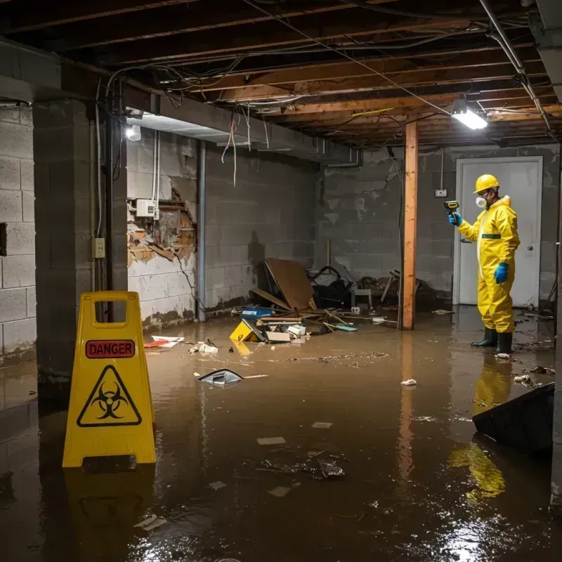 Flooded Basement Electrical Hazard in Teays Valley, WV Property